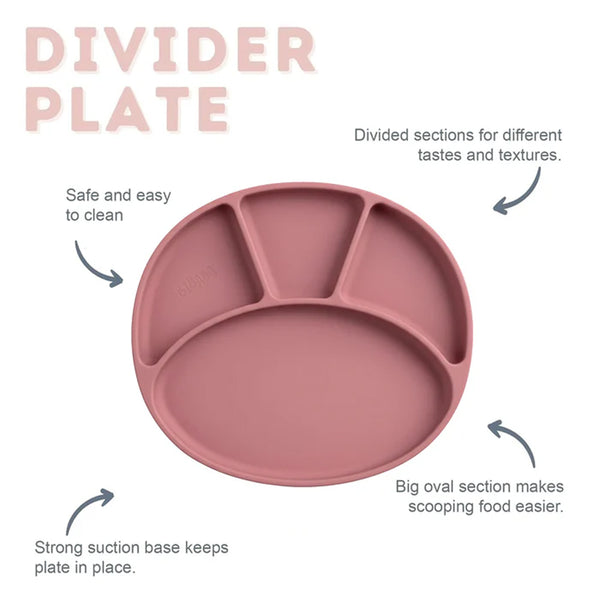 Bibado Silicone Suction Divider Plate - Blush