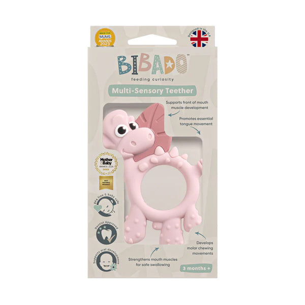 Bibado Dotty The Dinosaur Silicone Teether - Blush