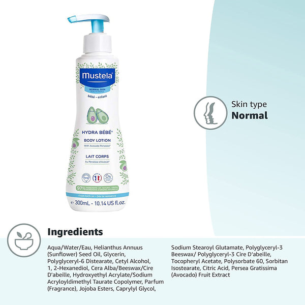 Mustela Hydra-Bebe Body Lotion, Normal Skin - 300ml