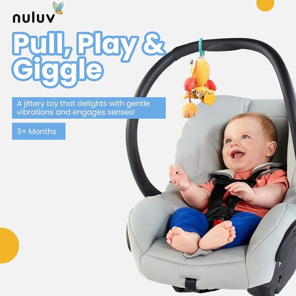 Nuluv Jittery Baby Toy, Vibrating Plush with Soft Fabric - Lion