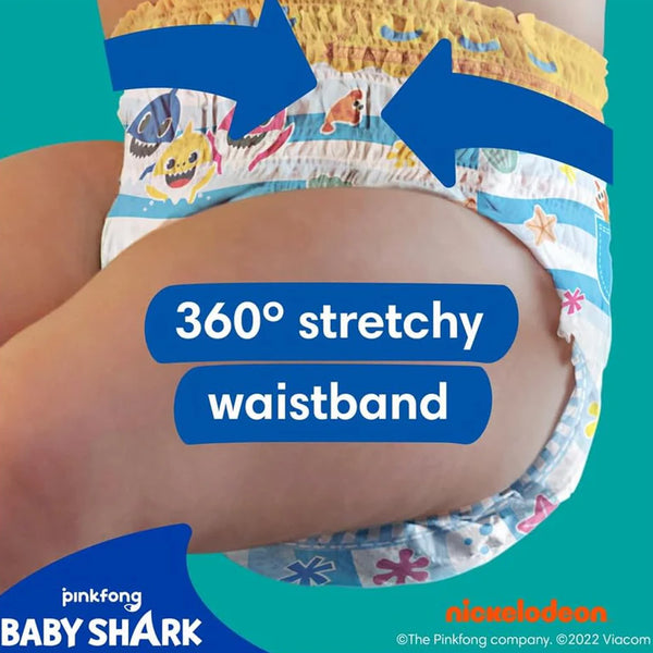 Pampers Splashers Baby Shark Edition Size 4, 88 Count, 9Kg to 15Kg, Disposable Swim Nappy Pants, for Secure Protection in The Water