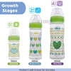 Chicco Well Being Polypropylene Feeding Bottle 330ml for 4M+ - Green