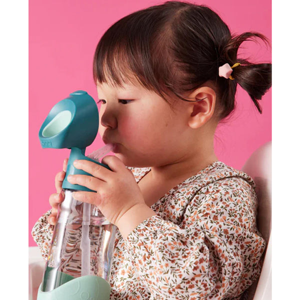 B.Box Tritan Straw Drink Bottle 600 ml - Emerald Forest Green