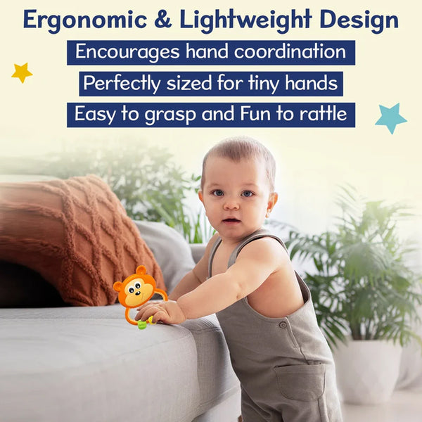 Chicco Easy Grasp Rattle Toy for Infants - Bear