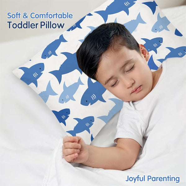 Hopop Soft & Breathable Premium Cotton Toddler Pillow with Pillowcase - Dezine Kids