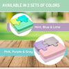 Melii Puzzle Container Airtight & Leakproof Microwave, Freezer & Dishwasher Safe - Lime, Mint & Blue