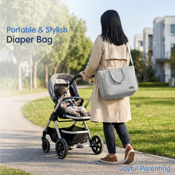 Hopop Tote Diaper Bag with Changing Mat