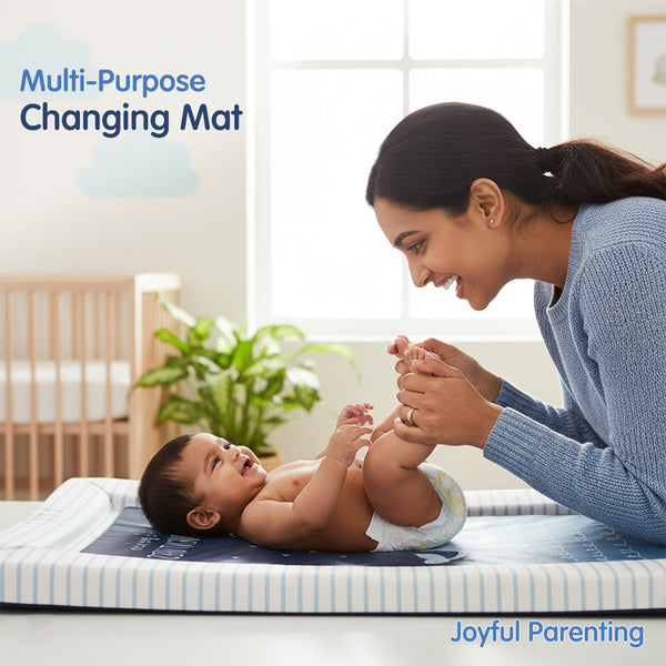 Hopop Soft Cushioned Baby Changing Mat, Waterproof & Wipeable - Dezine Kids
