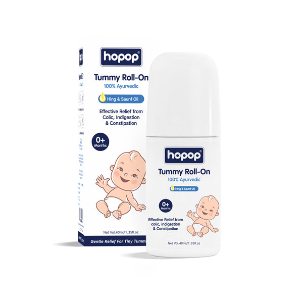 Hopop Tummy Roll On for Baby Colic Relief, Constipation & Indigestion - 40ml - Dezine Kids