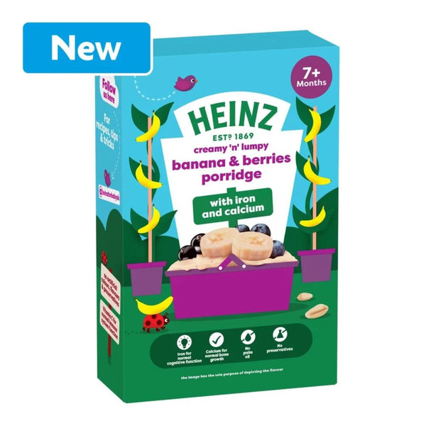 Heinz Baby Cereal for 7+ Months Baby, 200g - Banana & Berries Porridge