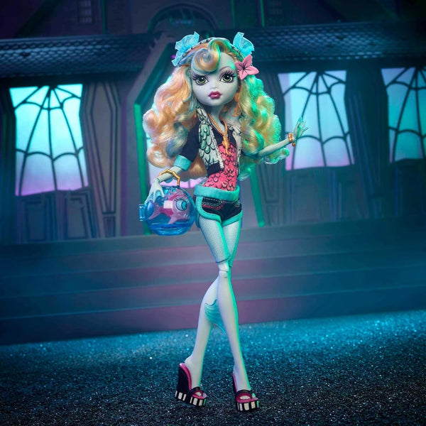 Barbie Monster High Lagoona Blue Reproduction Doll With Doll Stand & Accessories - Dezine Kids