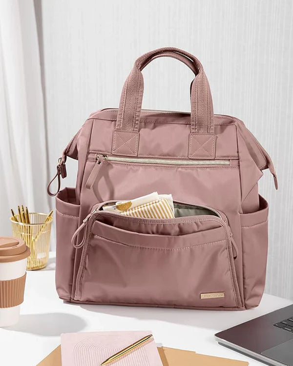 Mainframe Wide Open Backpack Diaper Bag - Dusty Rose