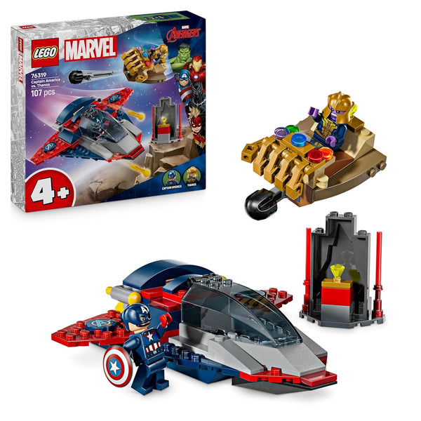 Lego Marvel Captain America vs. Thanos with 2 Minifigures Building Blocks Toys