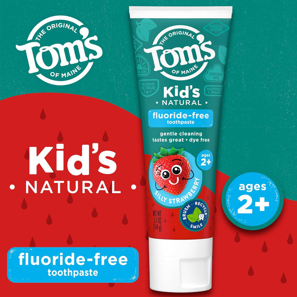 Tom's Outrageous Kids Fluoride Natural Toothpaste - Silly Strawberry