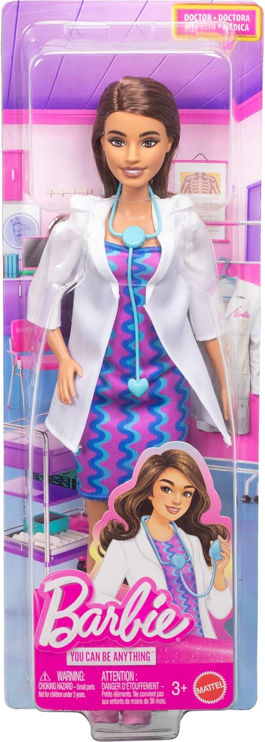 Barbie Careers Doctor Doll & Accessory, Fashion Doll Wearing Removable Look With Stethoscope - Dezine Kids