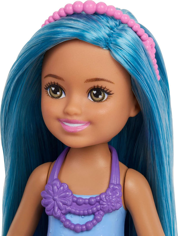 Barbie Chelsea Mermaid Small Doll with Blue Hair & Removable Hair Accessory - Dezine Kids