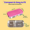 Basil Stainless Steel 2 Compartment Pickle & Dip Container - Pink