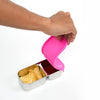 Basil Stainless Steel 2 Compartment Pickle & Dip Container - Pink
