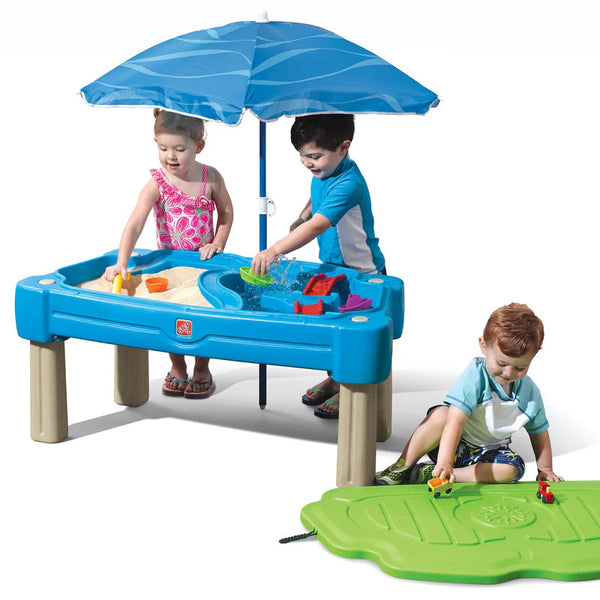 Step2 Cascading Cove Sand & Water Table with Umbrella - Dezine Kids