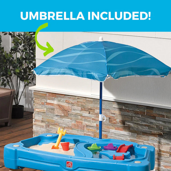 Step2 Cascading Cove Sand & Water Table with Umbrella - Dezine Kids