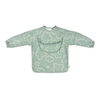 Beaba 2 in 1 Waterproof Bib with Detachable Sleeves, Foldable Food Catcher Pocket - Sage Green - Dezine Kids