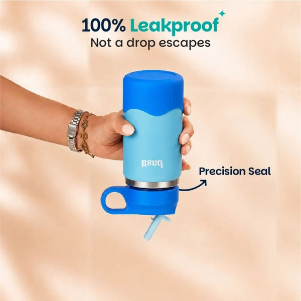 Basil Insulated Stainless steel Sipper with Loop Handle - Glacier