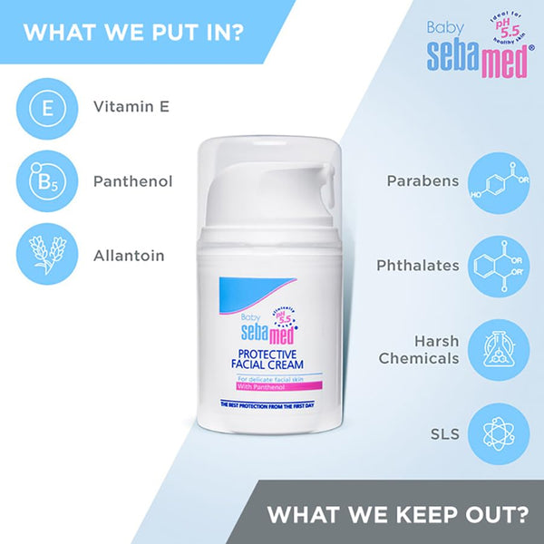 Sebamed Baby Protective Facial Cream Panthenol & Vitamin E - 100ml