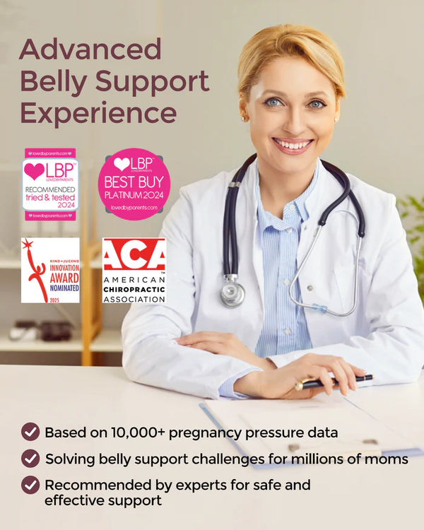 Momcozy BumpEase Ergonest Maternity Belly Band, O Shape Molding - Skin