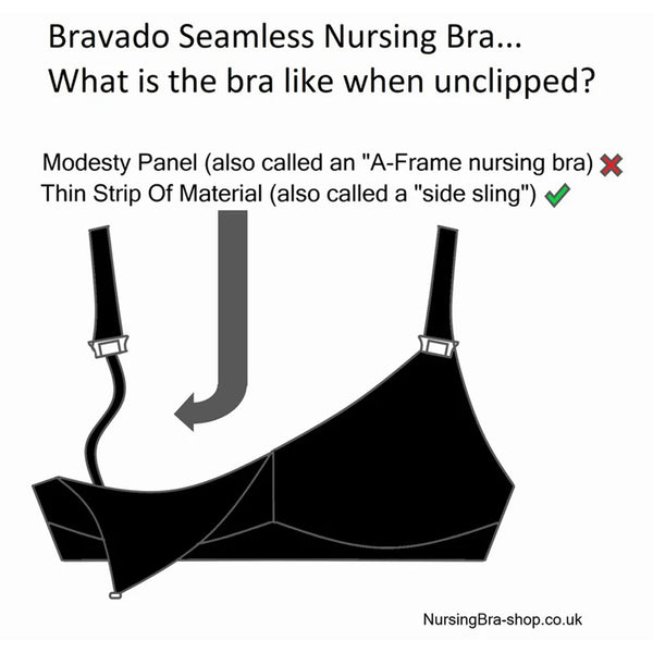 Bravado Nursing Bra Black Body Silk Seamless - Black