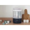 Beaba 2 in 1 Baby Bottle Sterilizer and Dryer, 8 Min Steam Sterilization, 3 Modes Sterilize, Dry or Both, Capacity for 6 Bottles -Night Blue