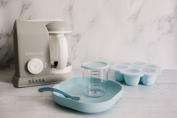 Beaba Silicone Suction Plate - Light Blue - Dezine Kids