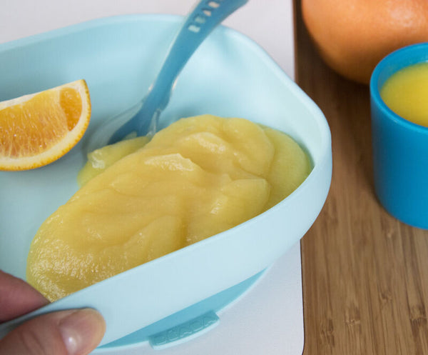 Beaba Silicone Suction Plate - Light Blue - Dezine Kids