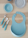 Beaba 3 Piece Stainless Steel Baby Feeding Set - Airy green