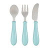 Beaba 3 Piece Stainless Steel Baby Feeding Set - Airy green