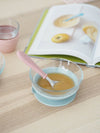 Beaba 3 Piece Stainless Steel Baby Feeding Set - Vintage pink