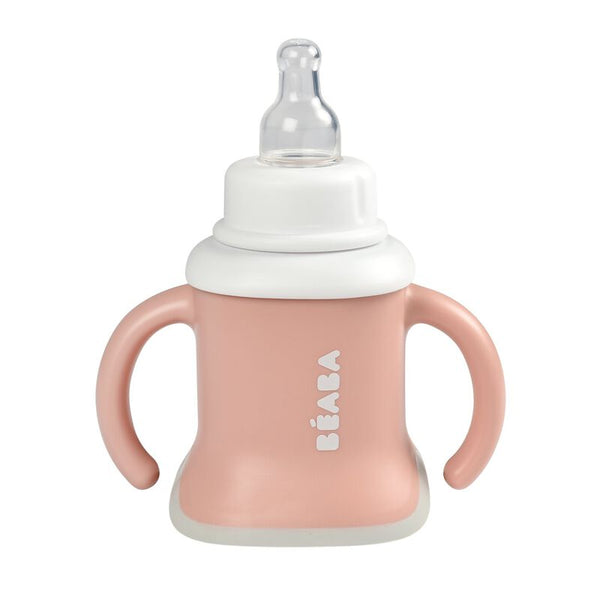 Beaba 3 in 1 Evoluclip Training Cup - Pink - Dezine Kids