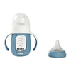 Beaba Glass Bottle With Sleeve - 210Ml Windy Blue - Dezine Kids