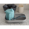 Beaba Silicone 3 Piece Learning Set, Non-Slip, Unbreakable, BPA-Free Baby Feeding - Blue