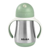 Beaba Stainless Steel Straw Cup 250 ml - Sage Green