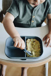 Beaba Divided silicone plate - Mineral Grey - Dezine Kids