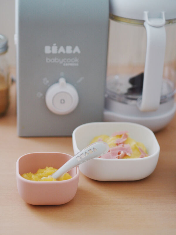 Beaba Silicone 3 piece nesting bowl set -Velvet Grey - Dezine Kids