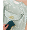 Beaba 2 in 1 Waterproof Bib with Detachable Sleeves, Foldable Food Catcher Pocket - Sage Green - Dezine Kids
