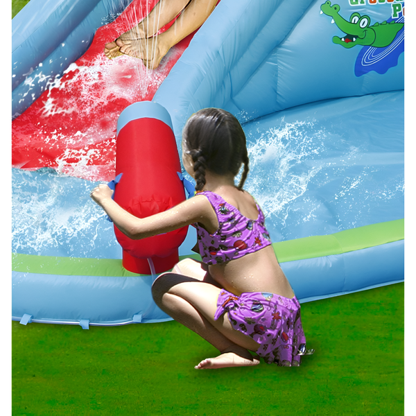 Happy Hop Crocodile Inflatable Water Slide