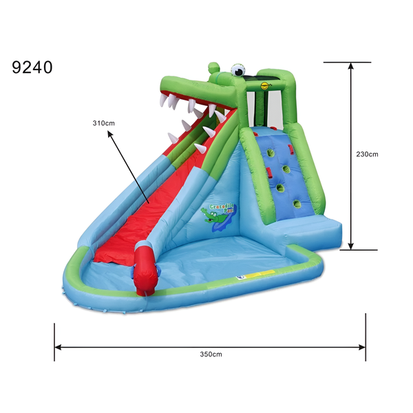 Happy Hop Crocodile Inflatable Water Slide