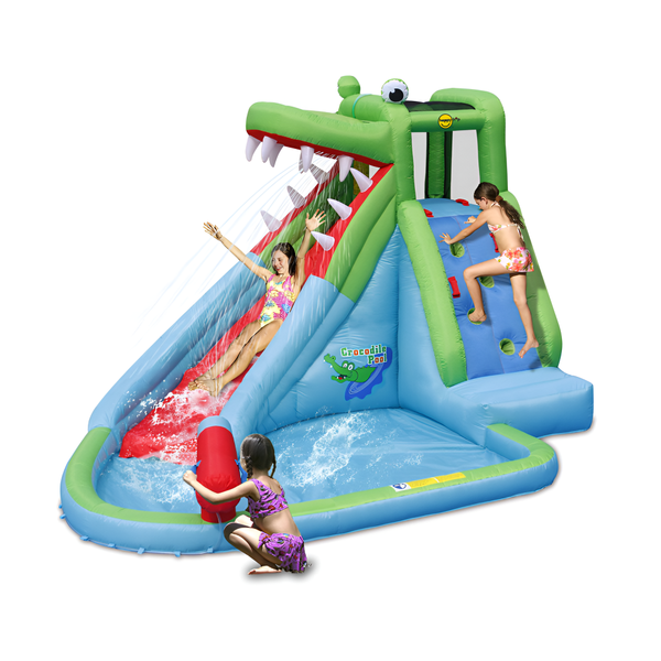 Happy Hop Crocodile Inflatable Water Slide