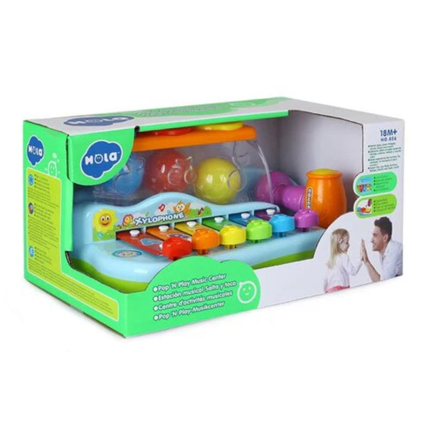 Hola Play Music Center Rainbow Xylophone with Pounding Toy - Dezine Kids