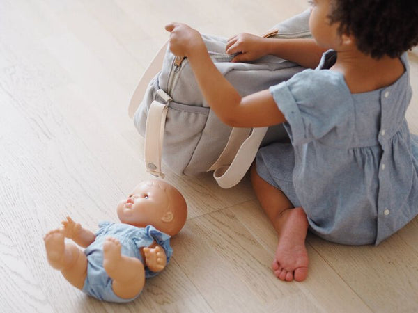 Paris Changing Baby Diaper Bag - Pearl Grey