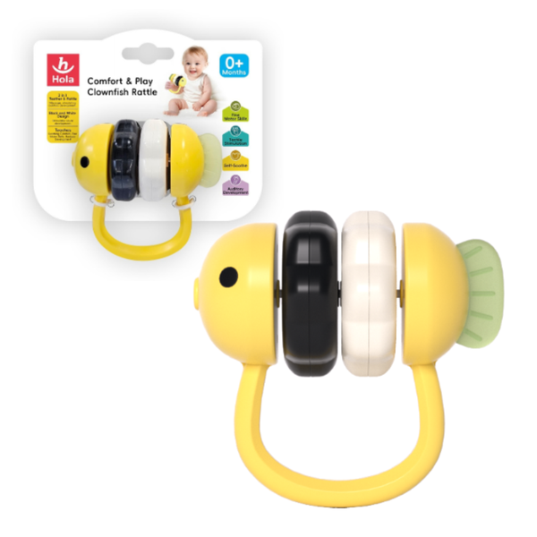 Hola Comfort & Play Clownfish Rattle Toy for Babies - Dezine Kids