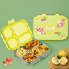Basil 4 Compartment Stainless steel Lunchbox with Plastic lid - Mushroom Trail