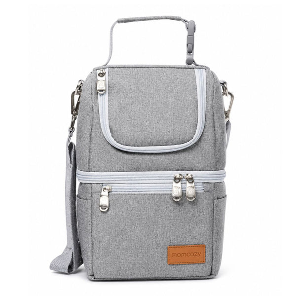 Momcozy Breastmilk Cooler Bag Insulated Bottle Bag for Pumping & Travel - Grey - Dezine Kids